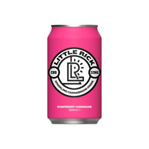 12 x Little Rick 32mg CBD Sparkling 330ml Raspberry Lemonade