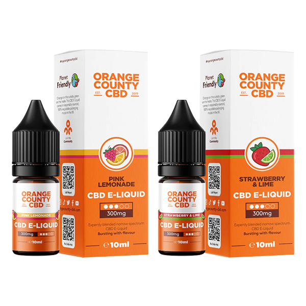 Orange County CBD 300mg Broad Spectrum CBD E-liquid 10ml (50VG/50PG) - Image 2