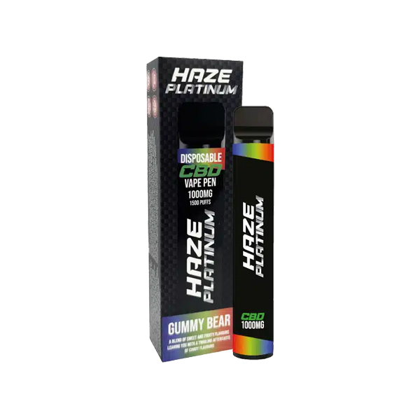 Haze Platinum 1000mg CBD Disposable Vape Device 1500 Puffs - Image 5