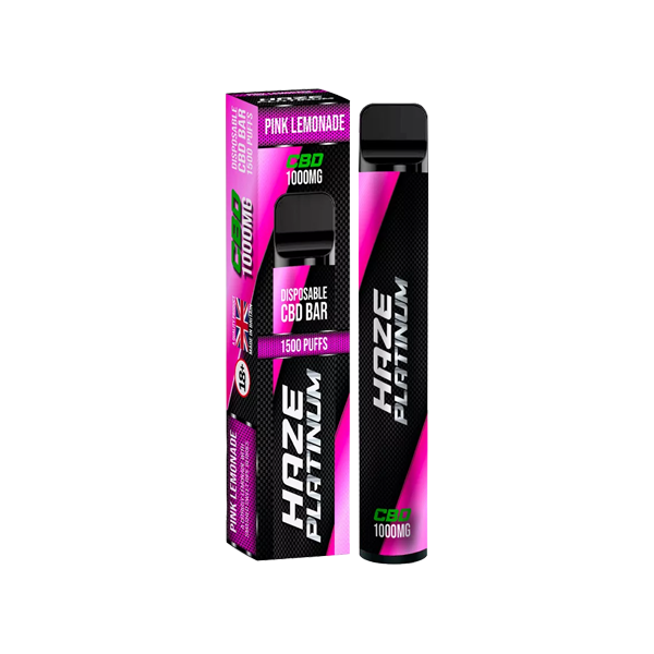 Haze Platinum 1000mg CBD Disposable Vape Device 1500 Puffs - Image 6
