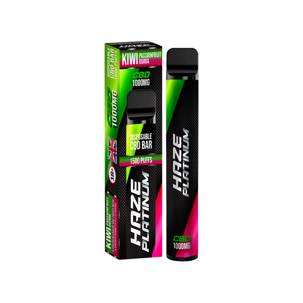Haze Platinum 1000mg CBD Disposable Vape Device 1500 Puffs - Image 9